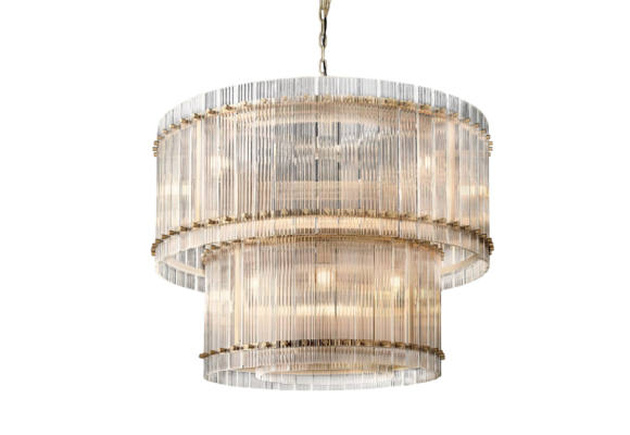 Hanglamp Alice - 60 cm - 2 laags - Transparant/Goud