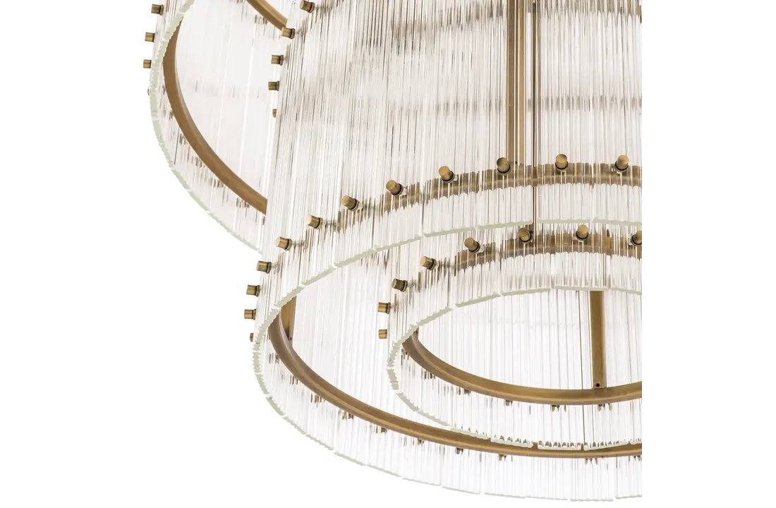 Hanglamp Alice - 60 cm - 2 laags - Transparant/Goud