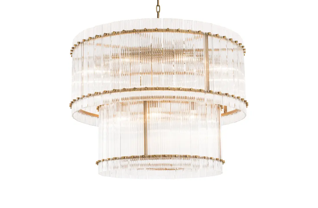 Hanglamp Alice - 60 cm - 2 laags - Transparant/Goud