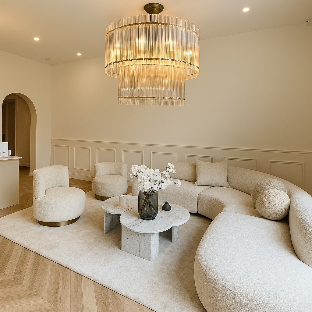 Hanglamp Alice - 60 cm - 2 laags - Transparant/Goud