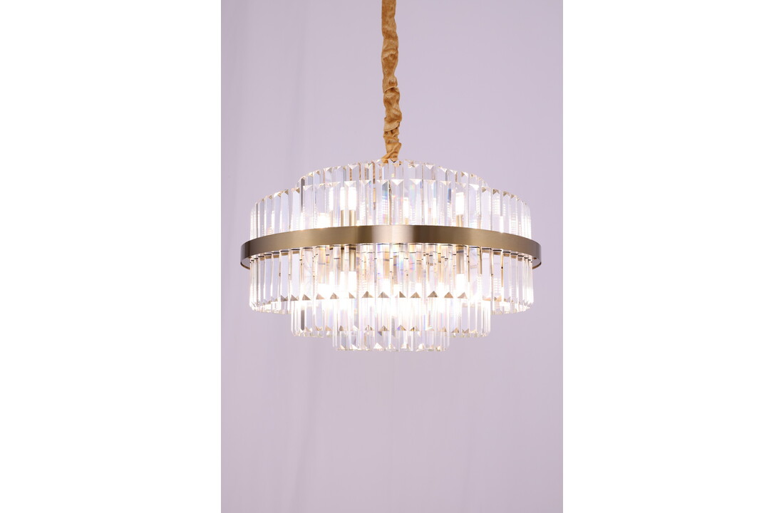 Hanglamp Amira Transparant/Goud | Ø 50 cm