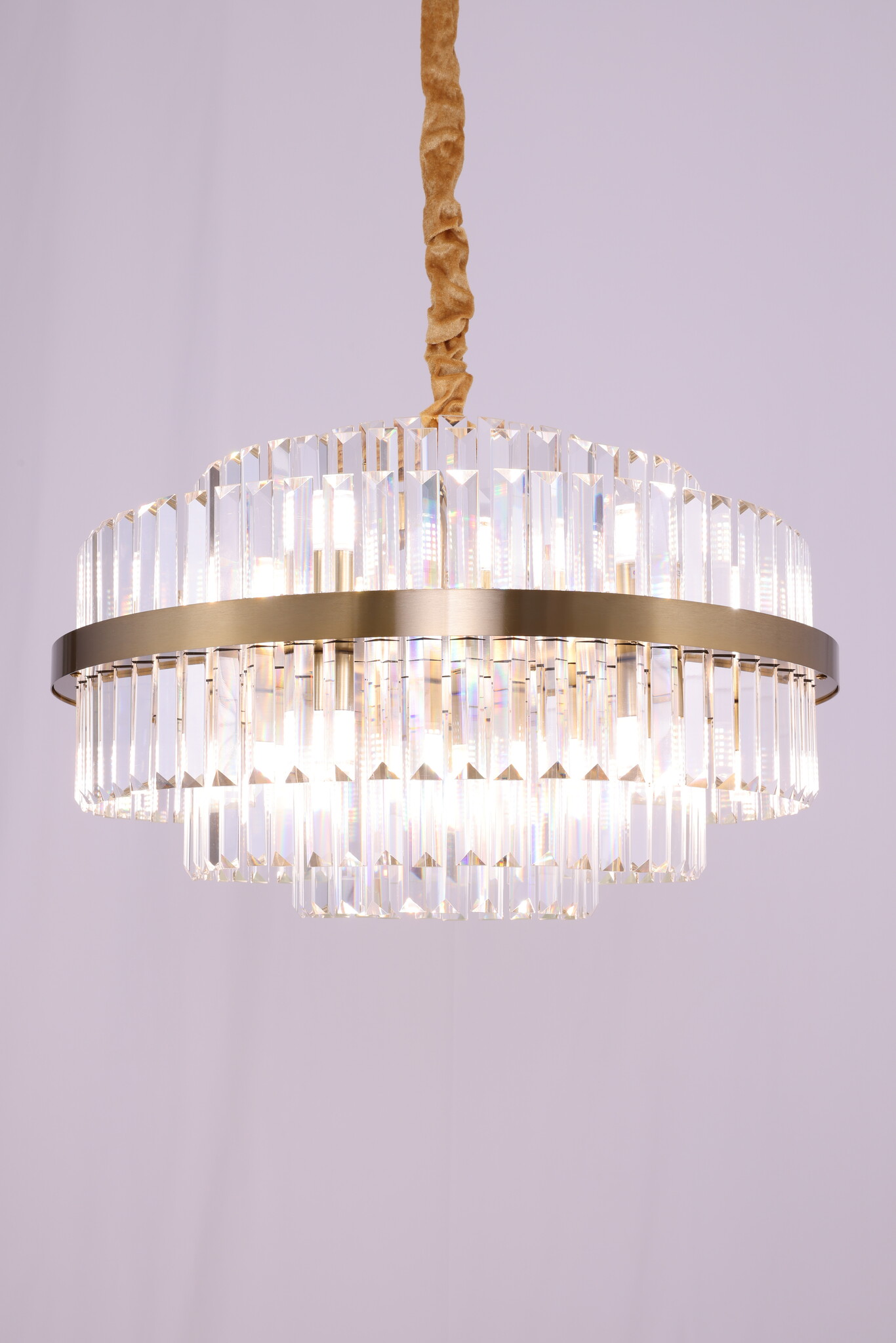 Hanglamp Amira Transparant/Goud | Ø 50 cm