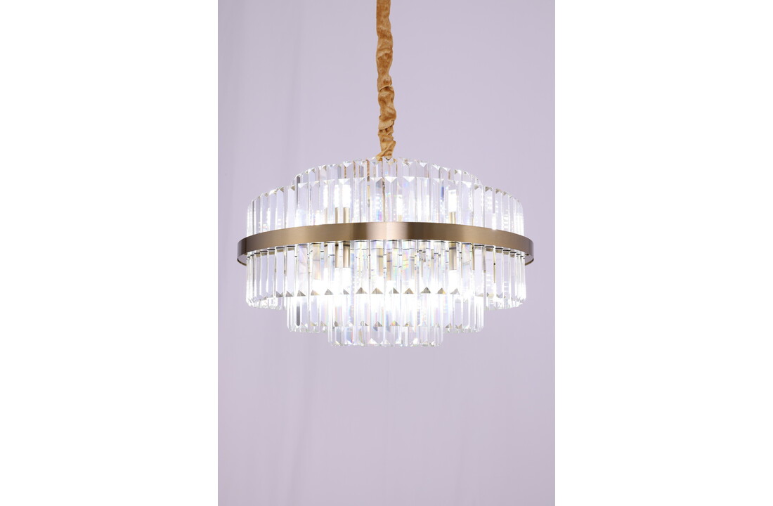 Hanglamp Amira Transparant/Goud | Ø 50 cm