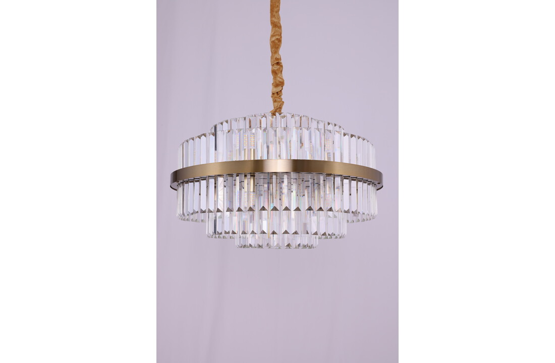 Hanglamp Amira Transparant/Goud | Ø 50 cm