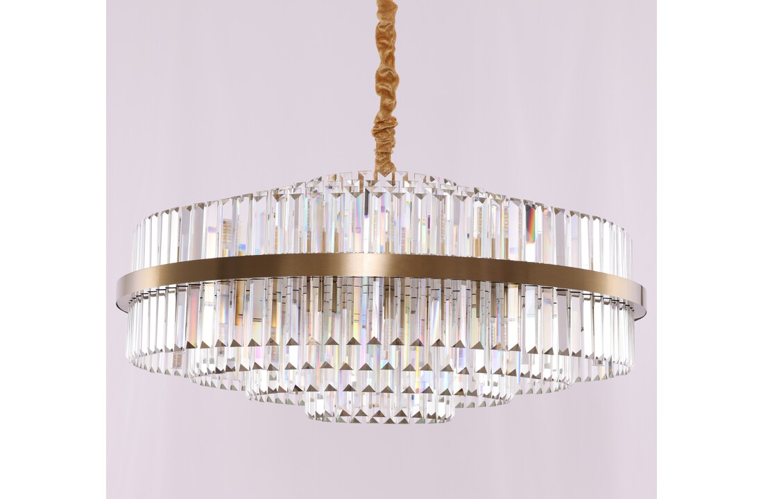 Hanglamp Amira Transparant/Goud | Ø 80 cm