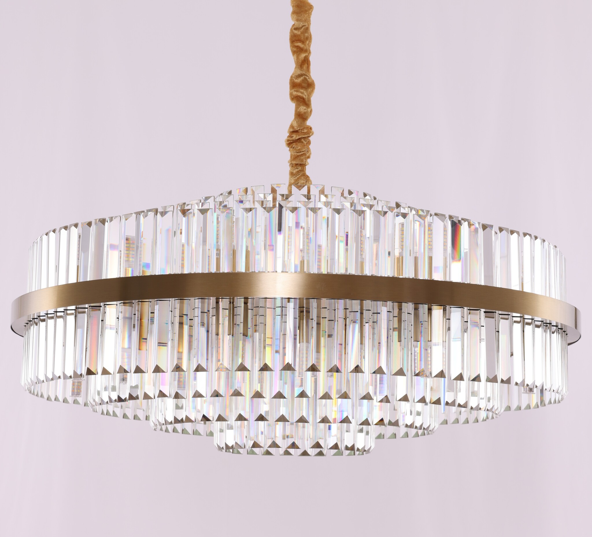 Hanglamp Amira Transparant/Goud | Ø 80 cm