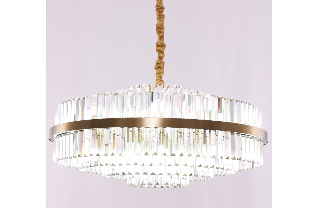 Hanglamp Amira Transparant/Goud | Ø 80 cm