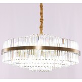 Hanglamp Amira Transparant/Goud | Ø 80 cm