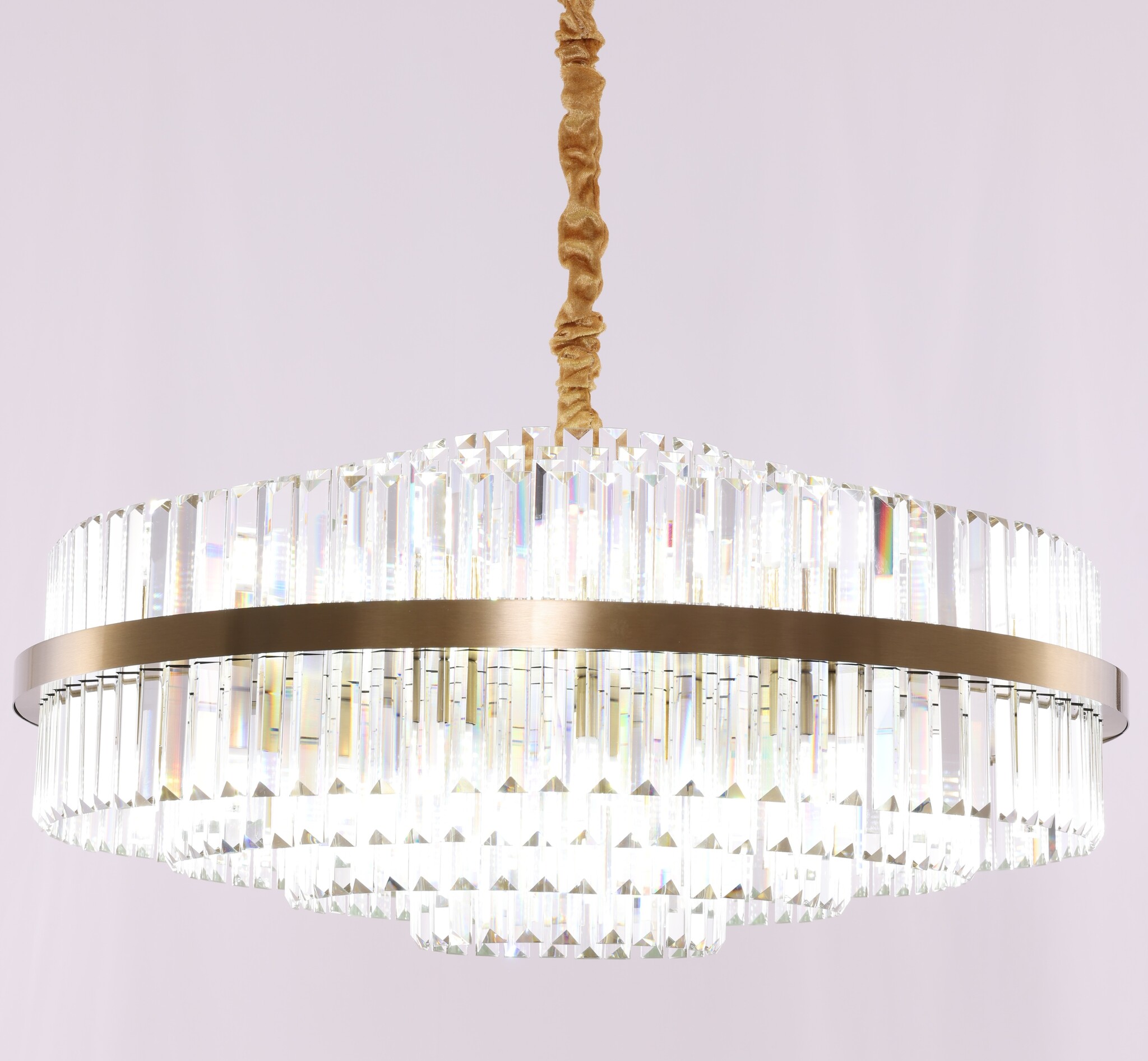 Hanglamp Amira Transparant/Goud | Ø 80 cm