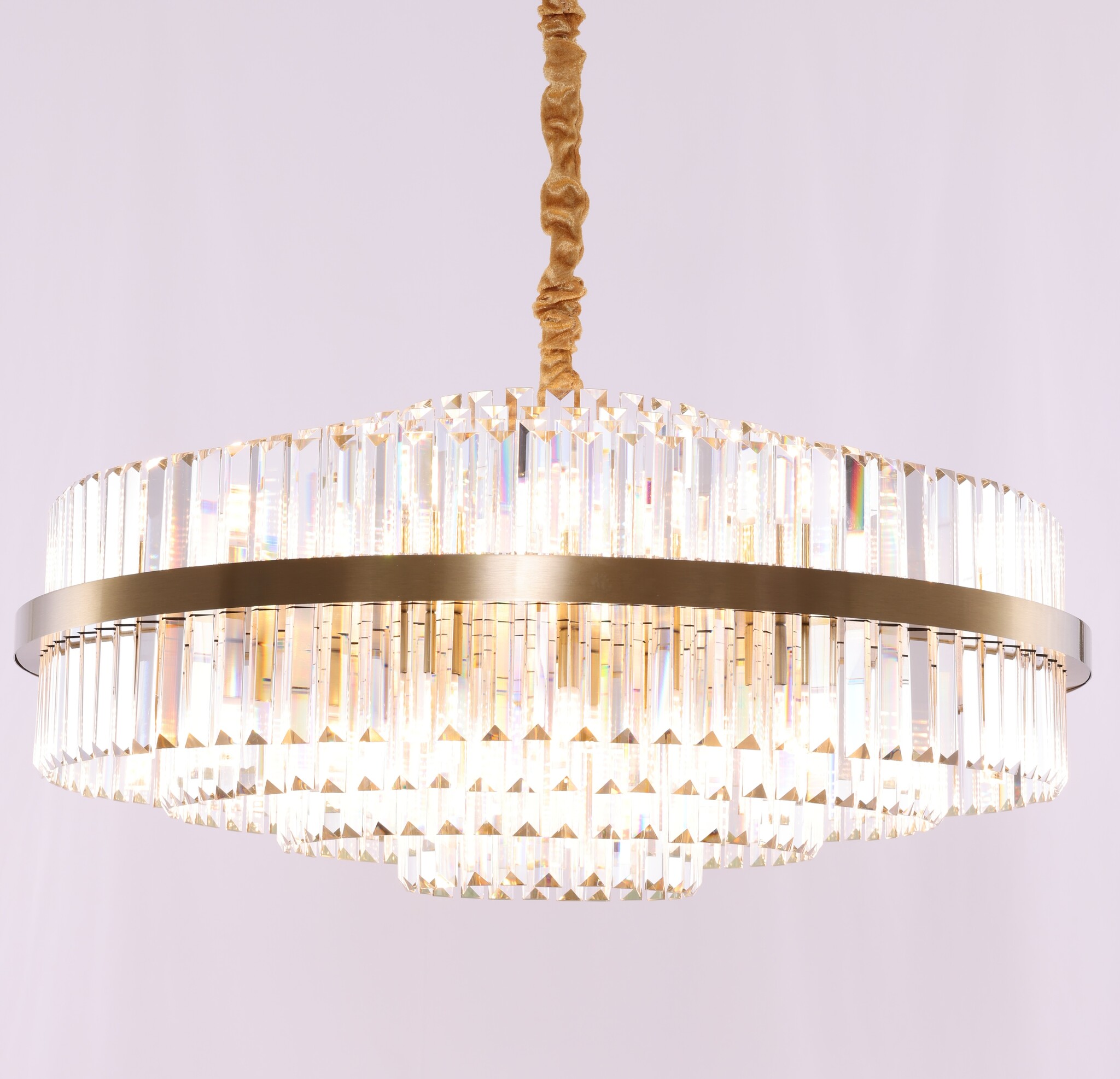 Hanglamp Amira Transparant/Goud | Ø 80 cm