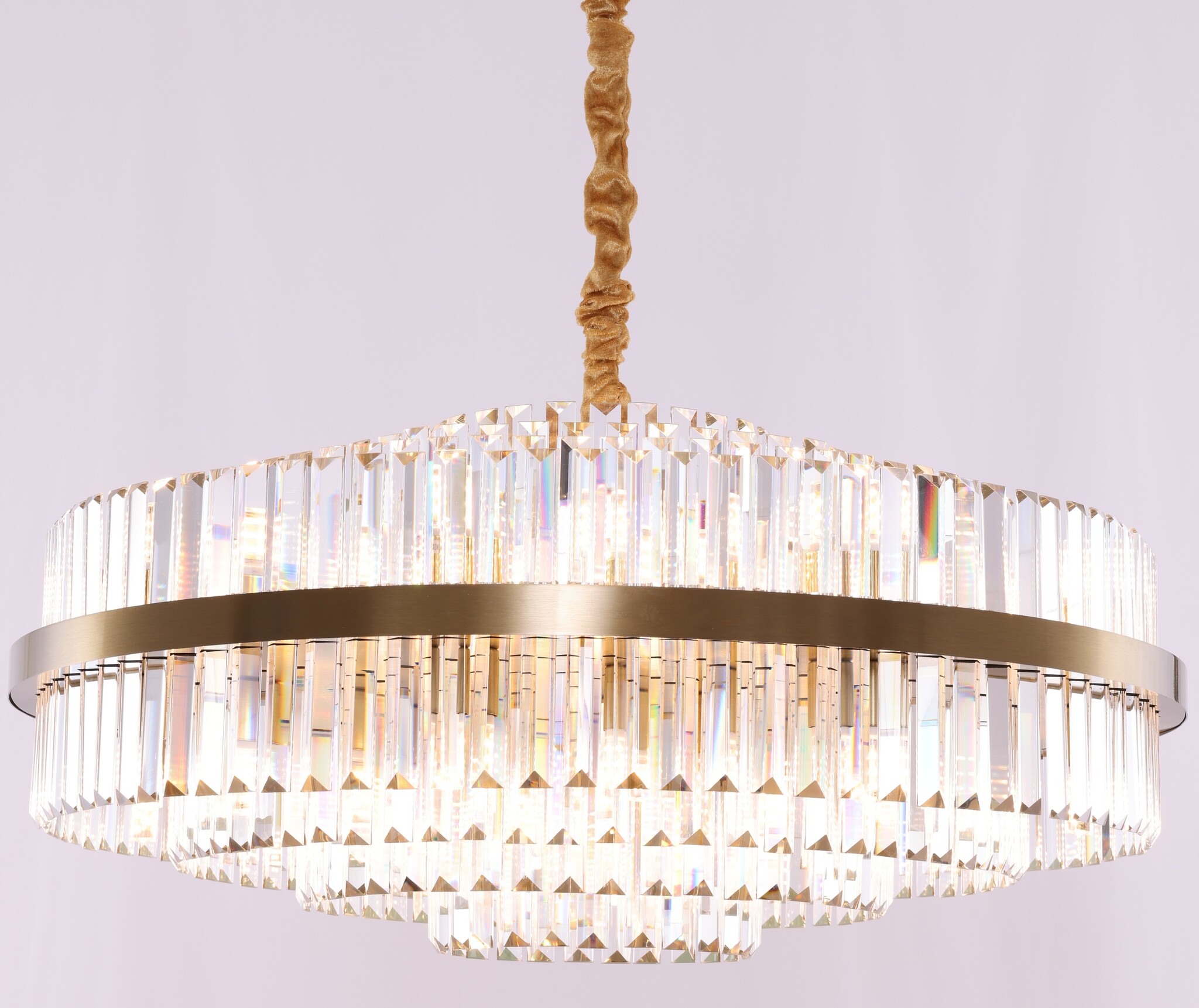 Hanglamp Amira Transparant/Goud | Ø 80 cm