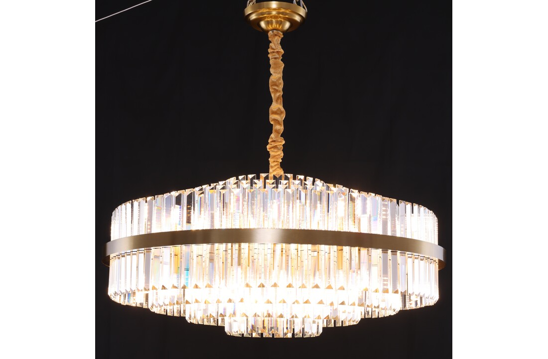 Hanglamp Amira Transparant/Goud | Ø 80 cm