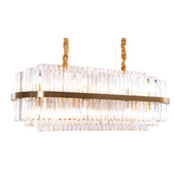 Hanglamp Amira Transparant/Goud | L100xB35xH30 cm