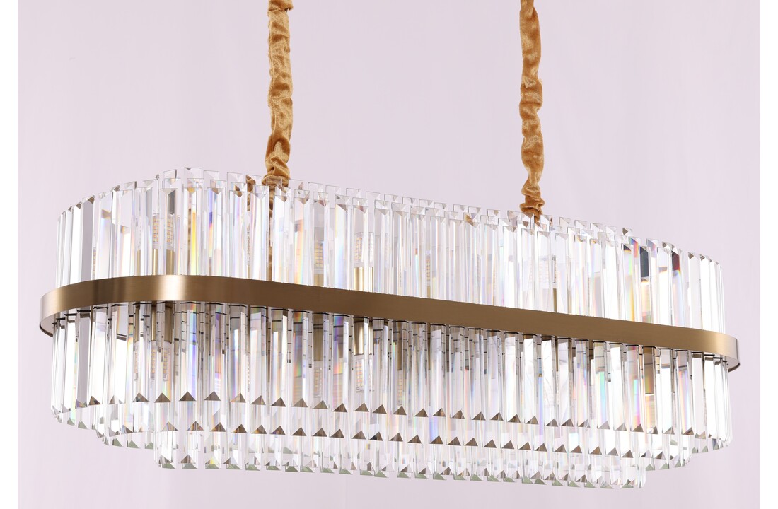 Hanglamp Amira Transparant/Goud | L100xB35xH30 cm