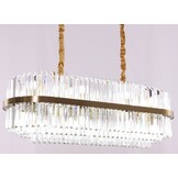 Hanglamp Amira Transparant/Goud | L100xB35xH30 cm