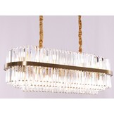 Hanglamp Amira Transparant/Goud | L100xB35xH30 cm