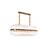 Hanglamp Amira Transparant/Goud | L100xB35xH30 cm
