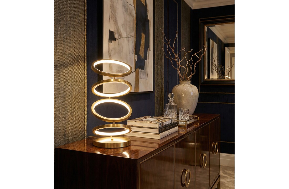 Tafellamp Saint Tropez | Brushed Gold - 3 kleuren LED