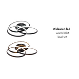 Plafondlamp Elora - Zwart - Ø 52 cm