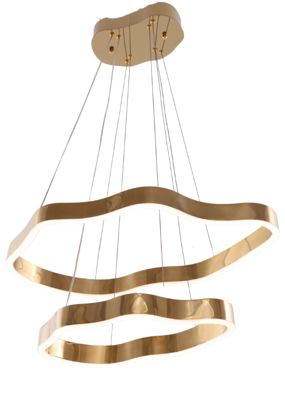 Design hanglamp Organix - Goud incl. Led - 40 + 60 cm