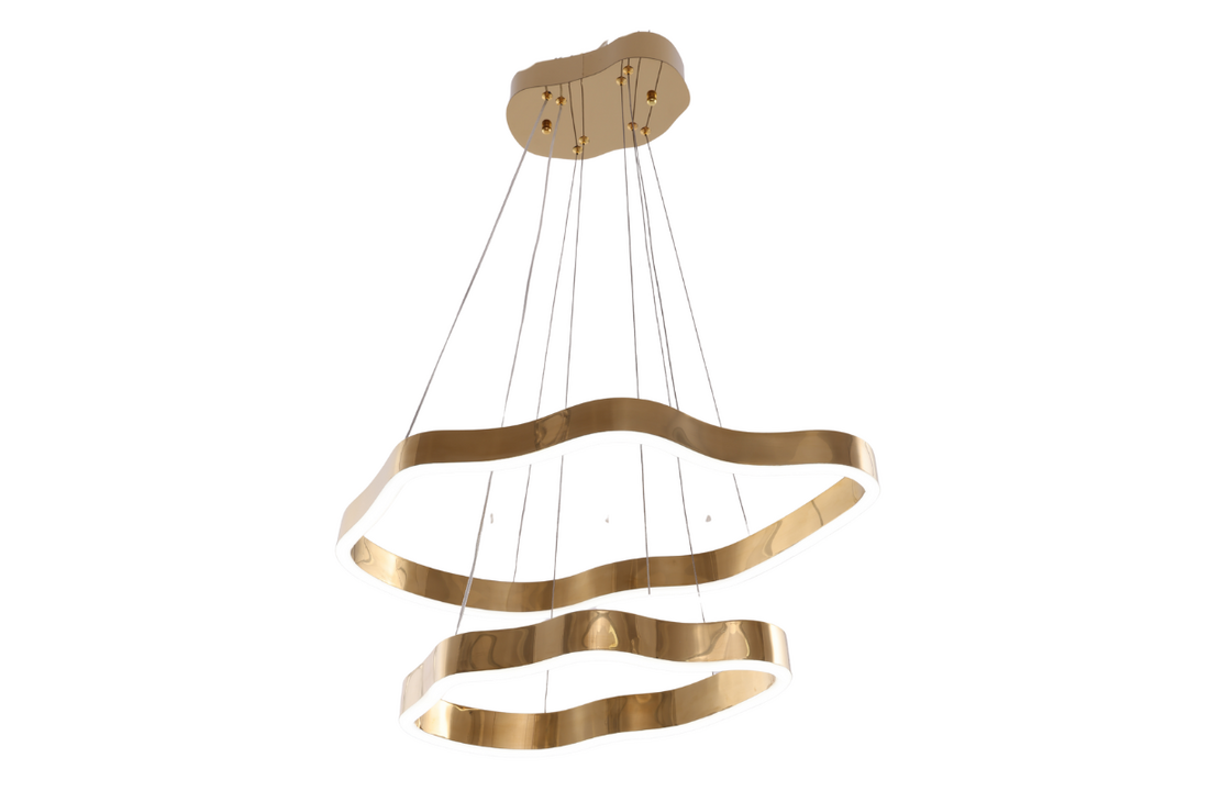 Design hanglamp Organix - Goud incl. Led - 40 + 60 cm