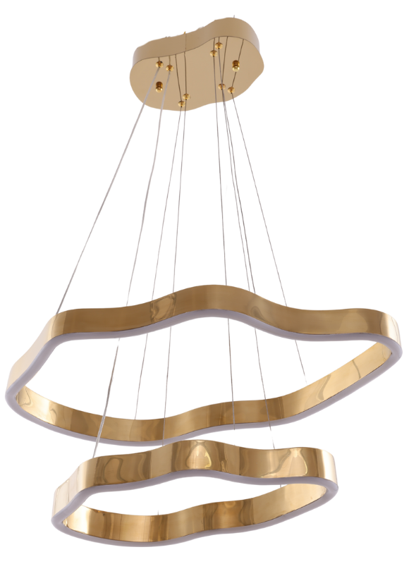 Design hanglamp Organix - Goud incl. Led - 40 + 60 cm