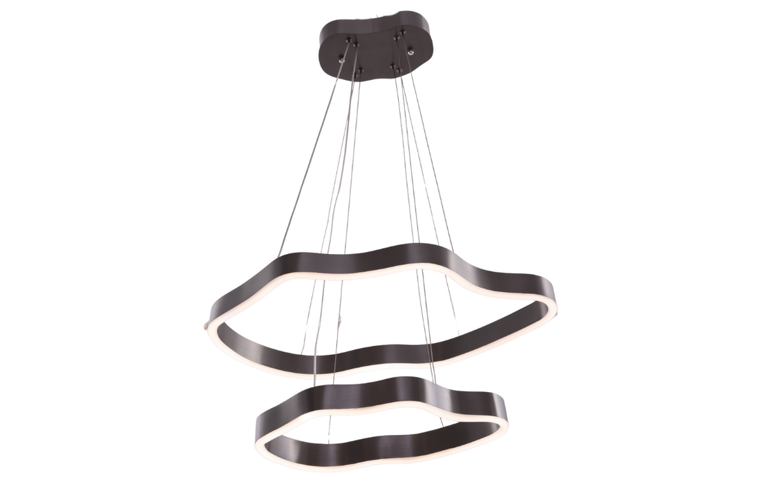 Design hanglamp Organix - Brushed Grijs incl. Led - 40 + 60 cm