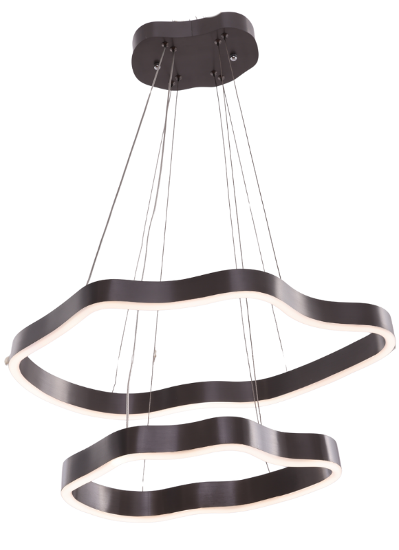 Design hanglamp Organix - Brushed Grijs incl. Led - 40 + 60 cm