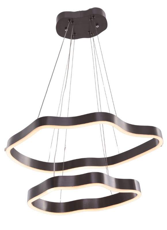 Design hanglamp Organix - Brushed Grijs incl. Led - 40 + 60 cm