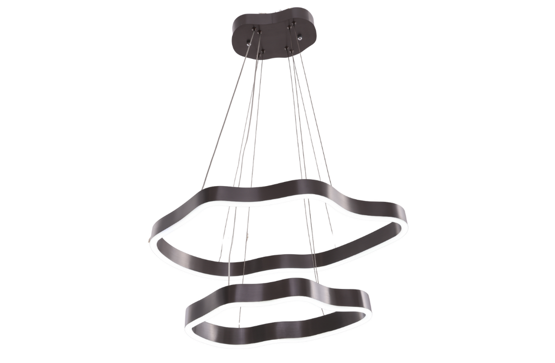 Design hanglamp Organix - Brushed Grijs incl. Led - 40 + 60 cm