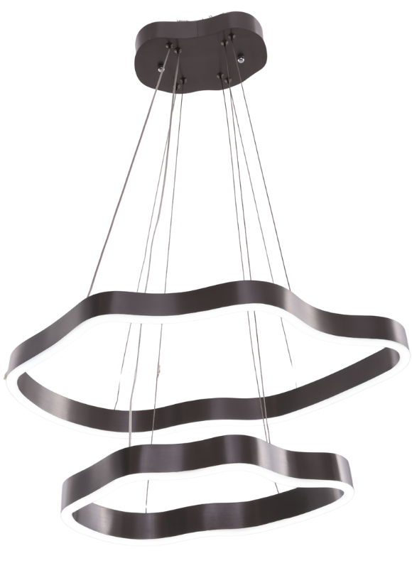 Design hanglamp Organix - Brushed Grijs incl. Led - 40 + 60 cm