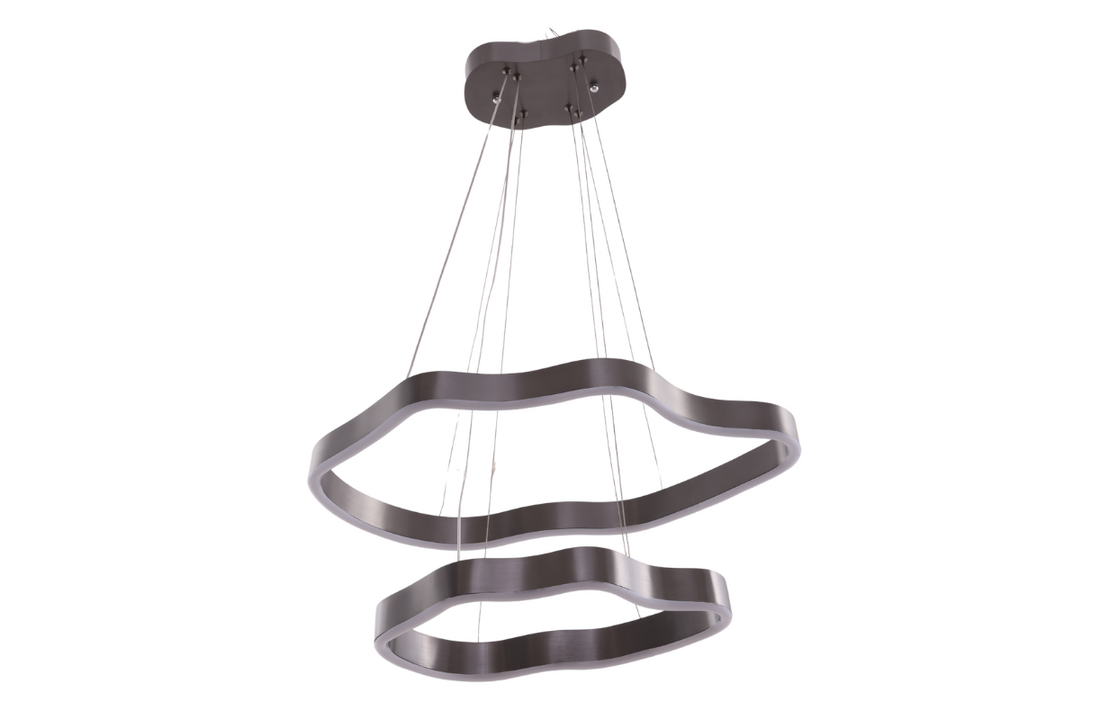 Design hanglamp Organix - Brushed Grijs incl. Led - 40 + 60 cm