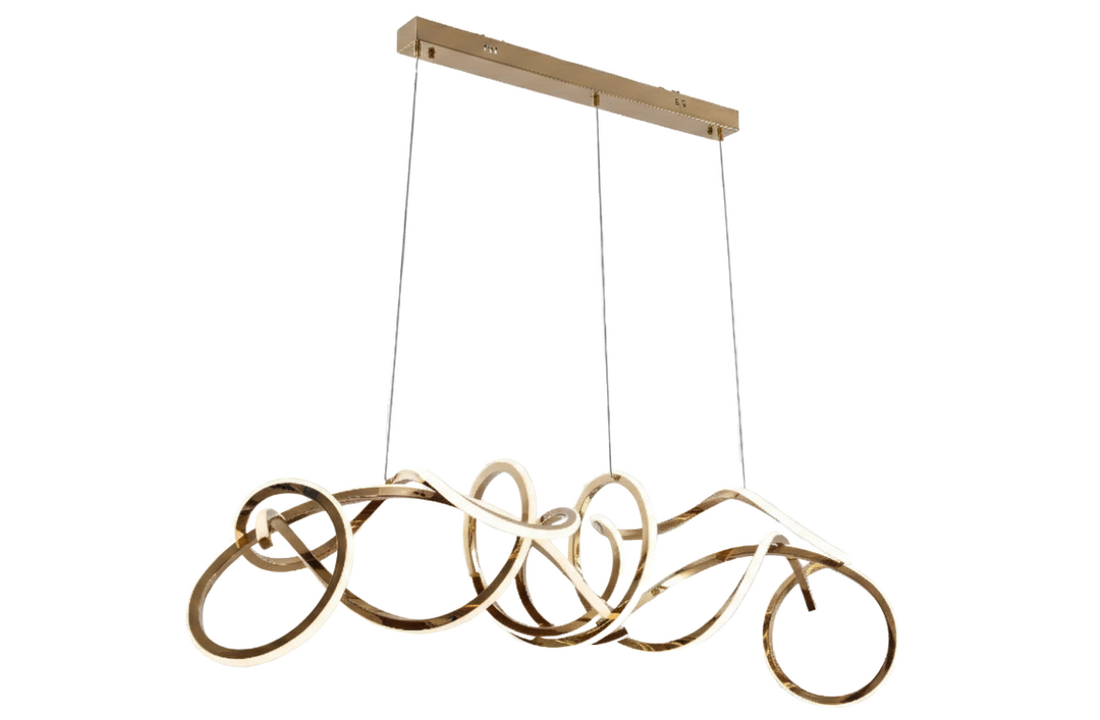 Design hanglamp Twist - Goud incl. Led - L130 cm