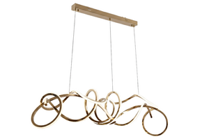 Design hanglamp Twist - Goud incl. Led