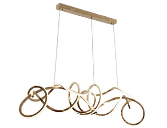 Design hanglamp Twist - Goud incl. Led