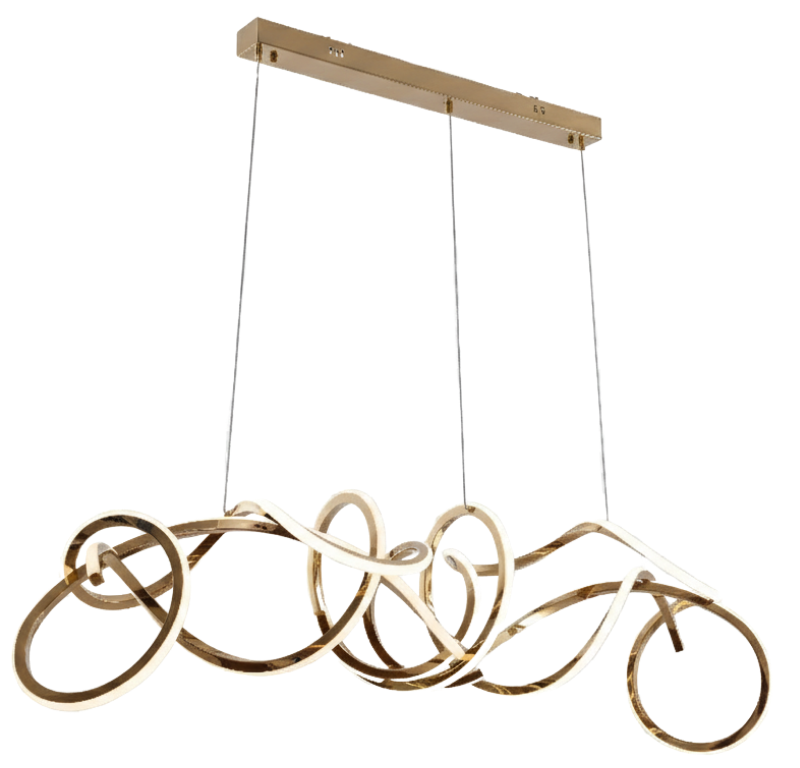 Design hanglamp Twist - Goud incl. Led - L130 cm