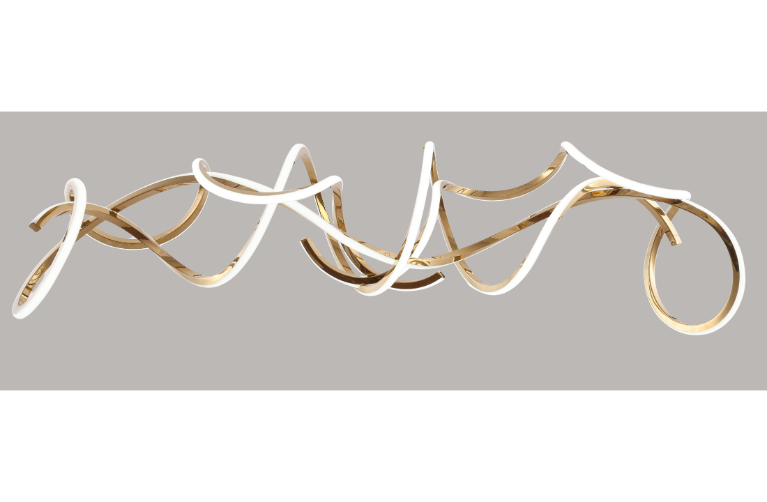 Design hanglamp Twist - Goud incl. Led - L130 cm