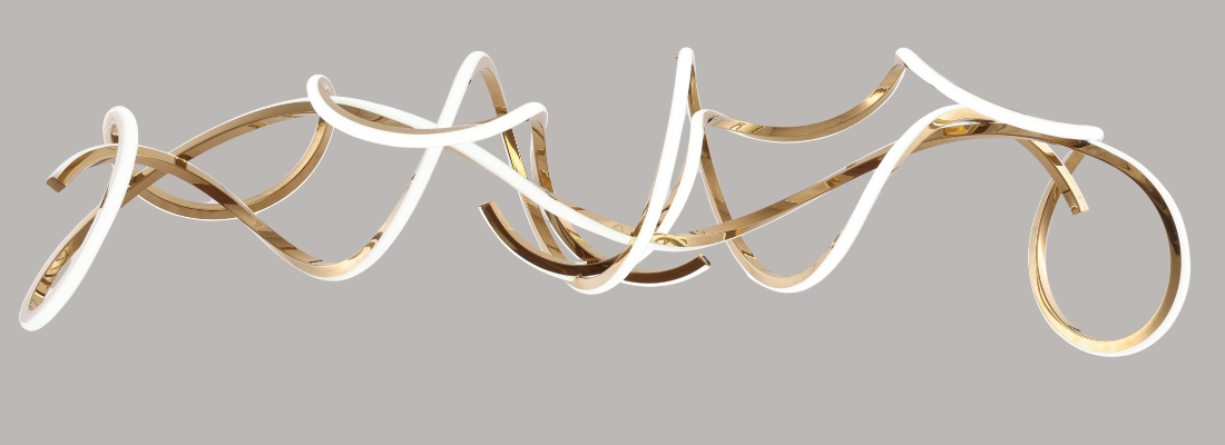 Design hanglamp Twist - Goud incl. Led - L130 cm