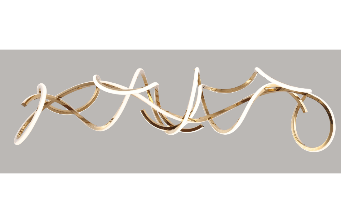 Design hanglamp Twist - Goud incl. Led - L130 cm