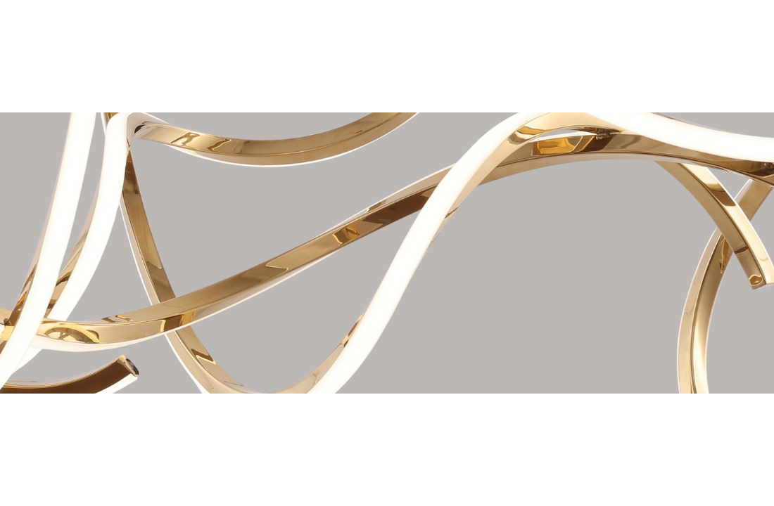 Design hanglamp Twist - Goud incl. Led - L130 cm