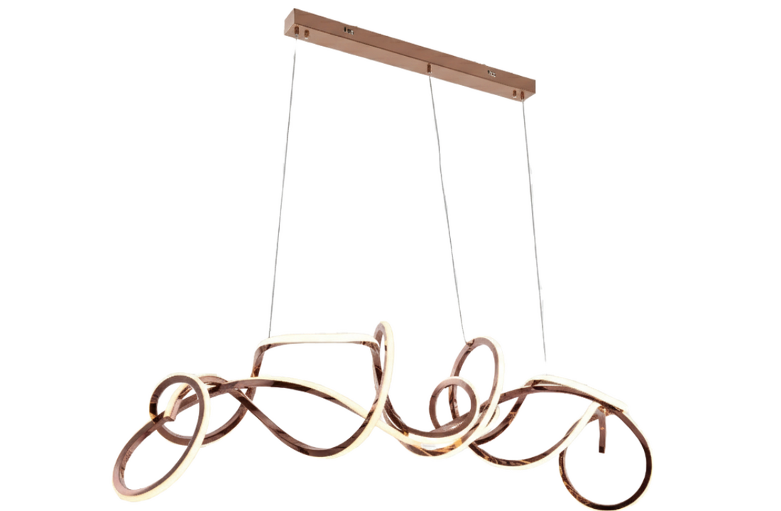 Design hanglamp Twist - Rosé incl. Led - L130 cm