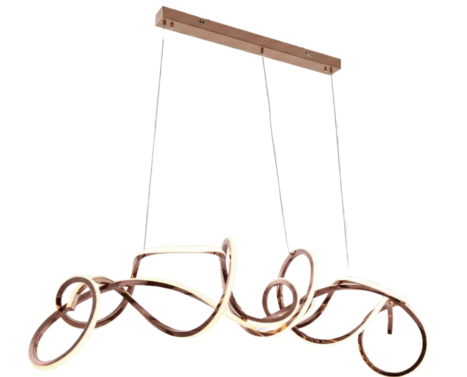 Design hanglamp Twist - Rosé incl. Led - L130 cm