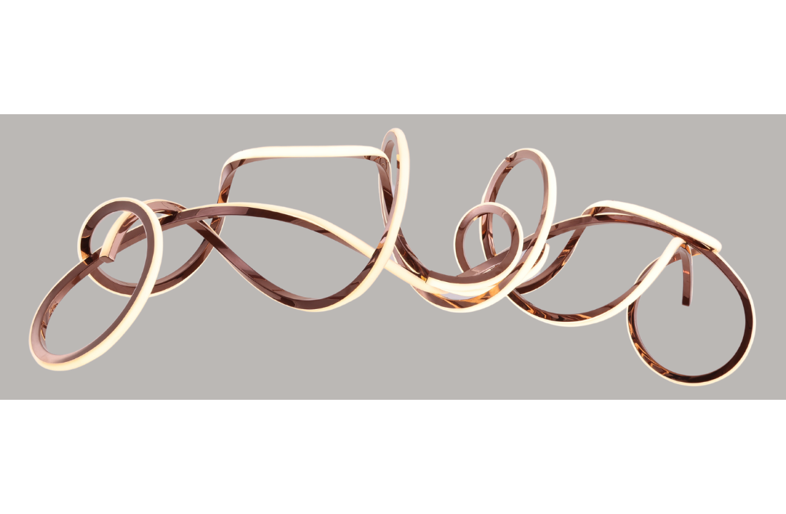 Design hanglamp Twist - Rosé incl. Led - L130 cm