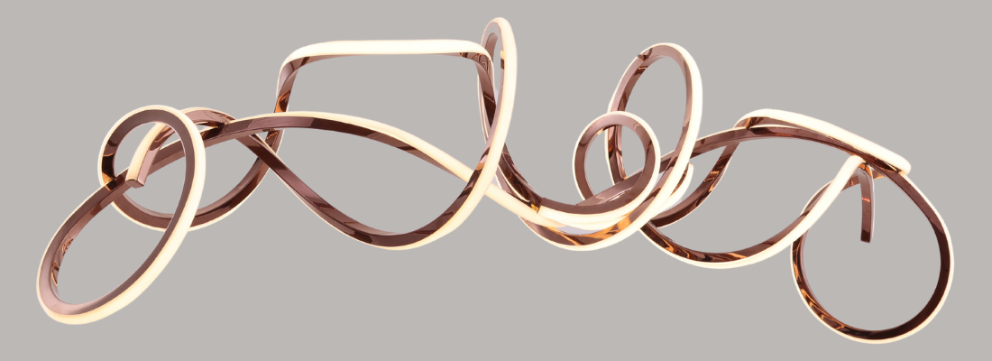 Design hanglamp Twist - Rosé incl. Led - L130 cm