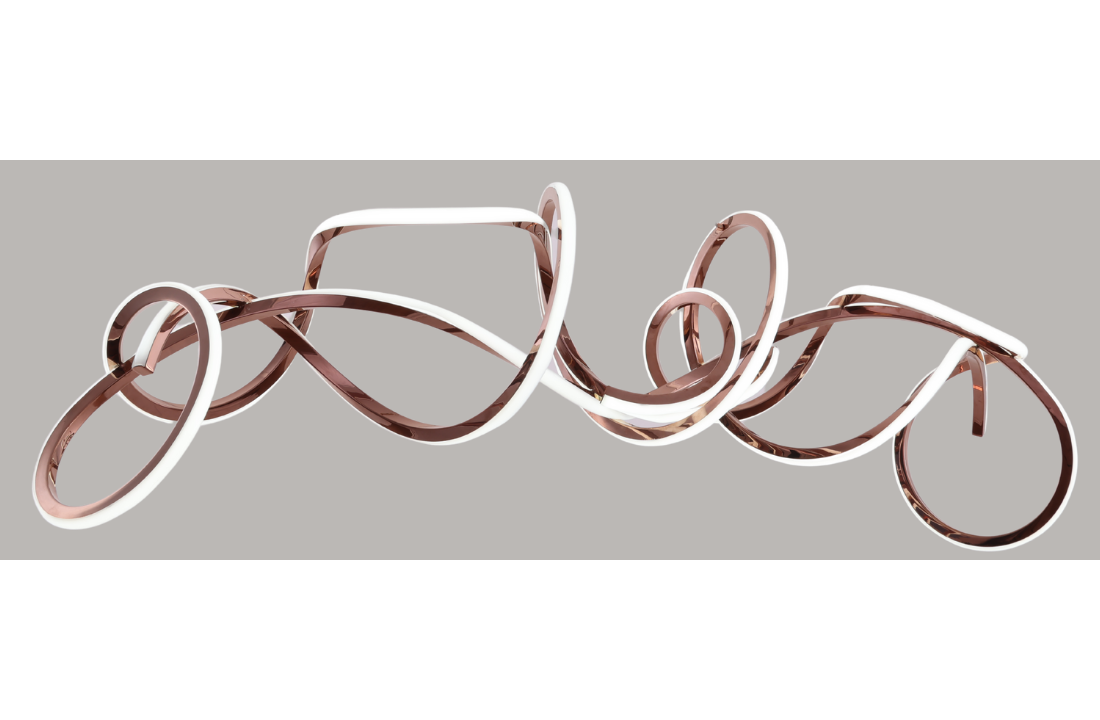 Design hanglamp Twist - Rosé incl. Led - L130 cm