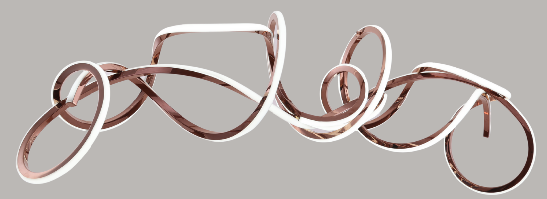 Design hanglamp Twist - Rosé incl. Led - L130 cm