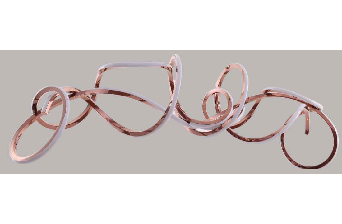 Design hanglamp Twist - Rosé incl. Led - L130 cm