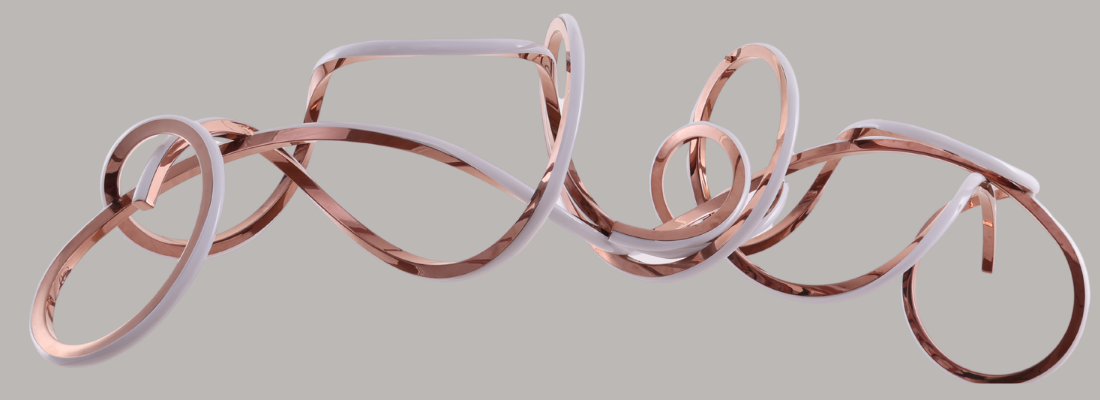 Design hanglamp Twist - Rosé incl. Led - L130 cm