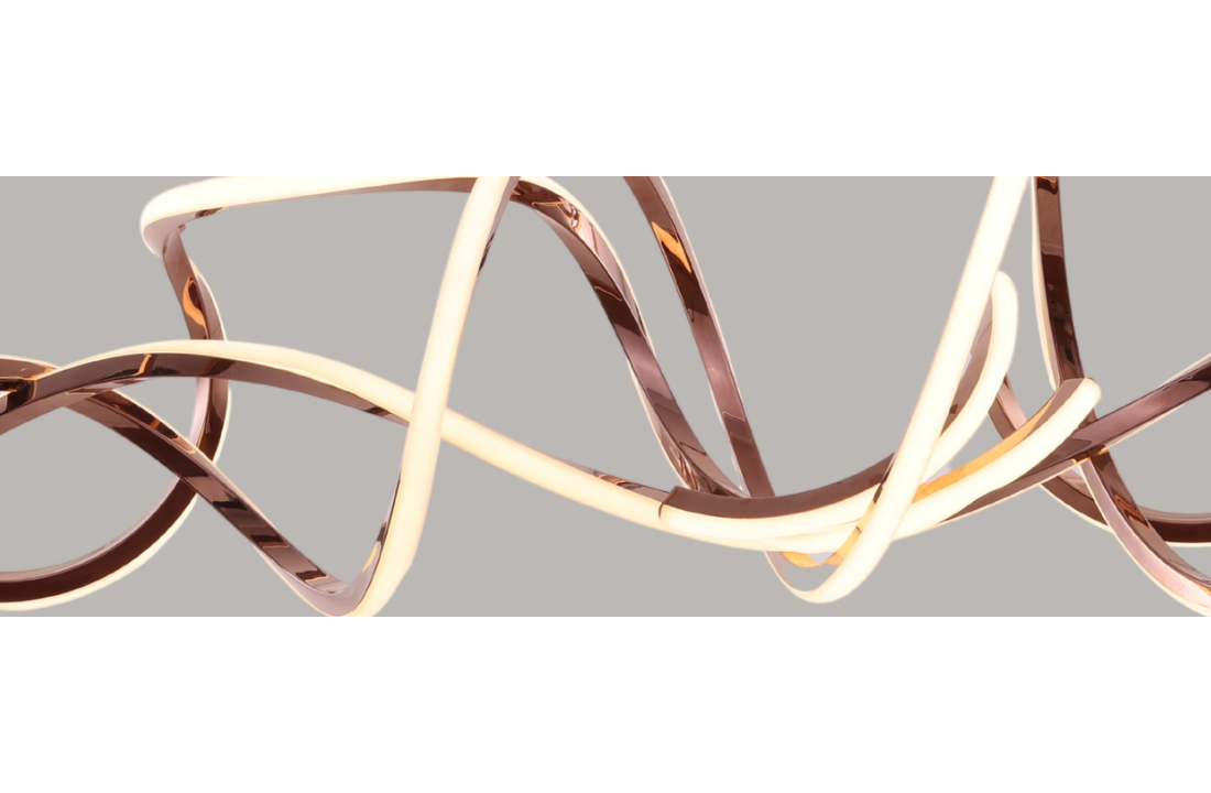 Design hanglamp Twist - Rosé incl. Led - L130 cm