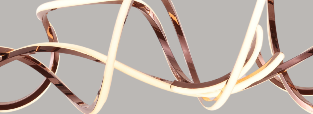 Design hanglamp Twist - Rosé incl. Led - L130 cm